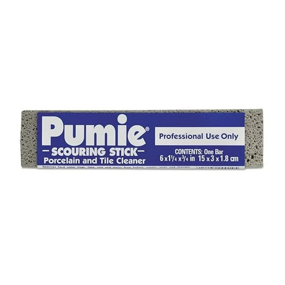 Pumie 12 Scouring Stick, Pumie, Gray Pumice, 5 3/4 x 3/4 x 11/4, (Case of 12)
