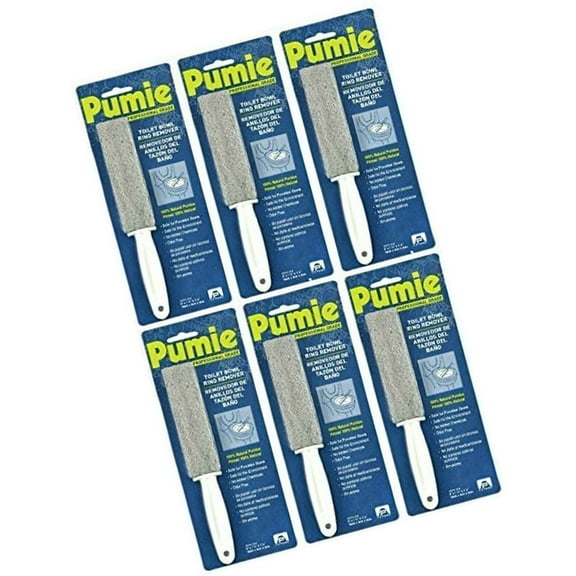 Pumie Toilet Bowl Ring Remover, TBR6, Pumice Stone with Handle, Removes Unsig...