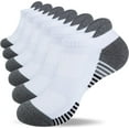 thumbnail image 1 of Pumier Athletic Running Ankle Socks, Low Cut Cushioned Anti-Blister Tab Sports Socks Men Women 6Pairs, 1 of 6