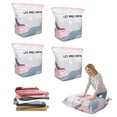 thumbnail image 1 of No Pump 3D Vacuum Storage Life Space Creator Better Life Space Bags for Clothes Blankets Bedding Comforters + Bonus Double Mesh Underwear Socks Organizer, 1 of 7