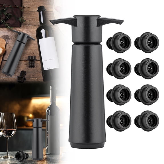 Pump With 6 Vacuum Wine Stoppers Wine Bottle Keep Wine Fresh Food Grade Silicone Wine Corks Fit Any Wine Bottles, 6 Pack Vacuum Wine Stoppers, Wine Bottle Air Pump