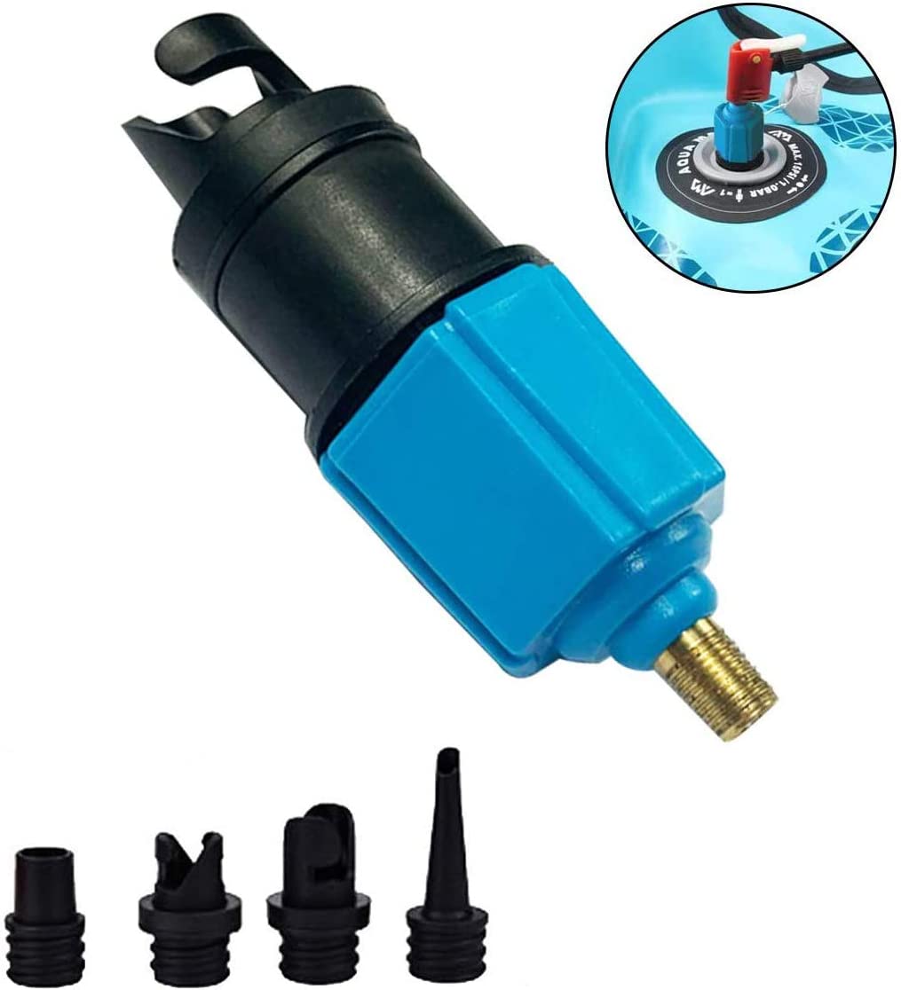 Pump Adapter, Compressor Air Valve Converter, with 4 Standard Air Valve