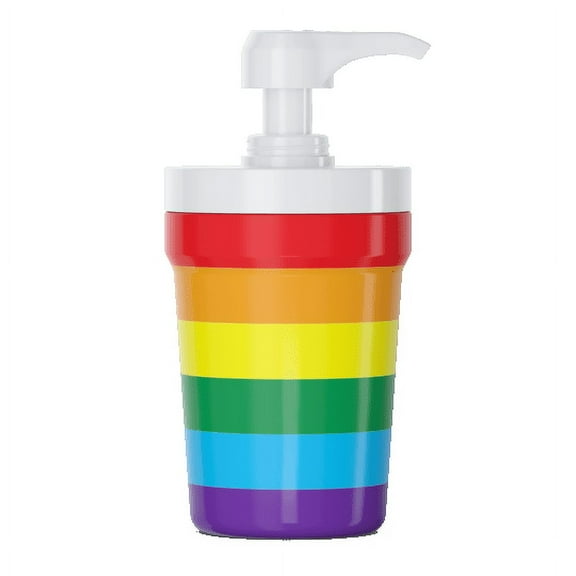 Pump Cup Portable Hand Sanitizer Dispenser for Car Cup Holders (Pride)