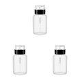 thumbnail image 1 of Pump Dispenser Bottle For Nail Polish Remover Push Down Empty Plastic Makeup Remover Liquid Pumping Dispenser Bottle 3PCS, 4.7x2.4 inch, Clear 3Packs, 1 of 9