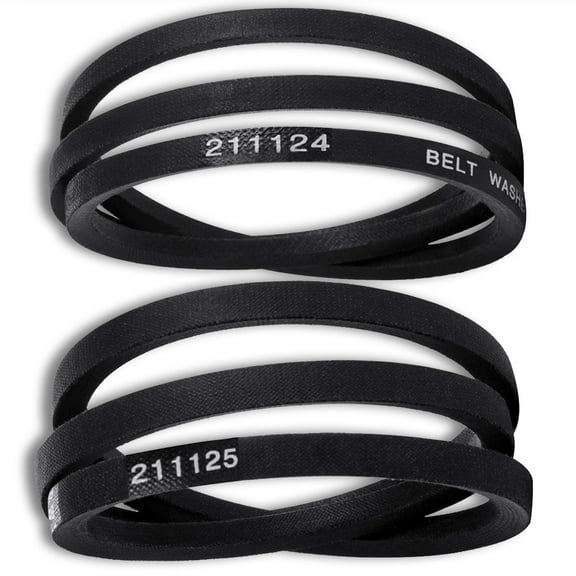 Pump & Drive Belt Set Compatible with Whirlpool Kenmore Sears Maytag & More Washers 211125 211124 12112425-VP AP4011179 / MAT13MNLWW