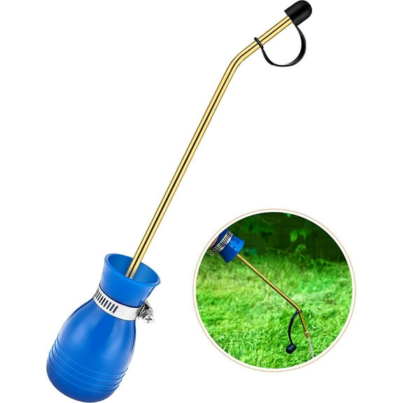 Pump Garden Weed Sprayer, Lawn and Garden Pressure Sprayer with Long Copper Tube, Bulb Duster Garden Sprayer Applicator for Organic Gardening Agricultural Supplies and Control, Blue