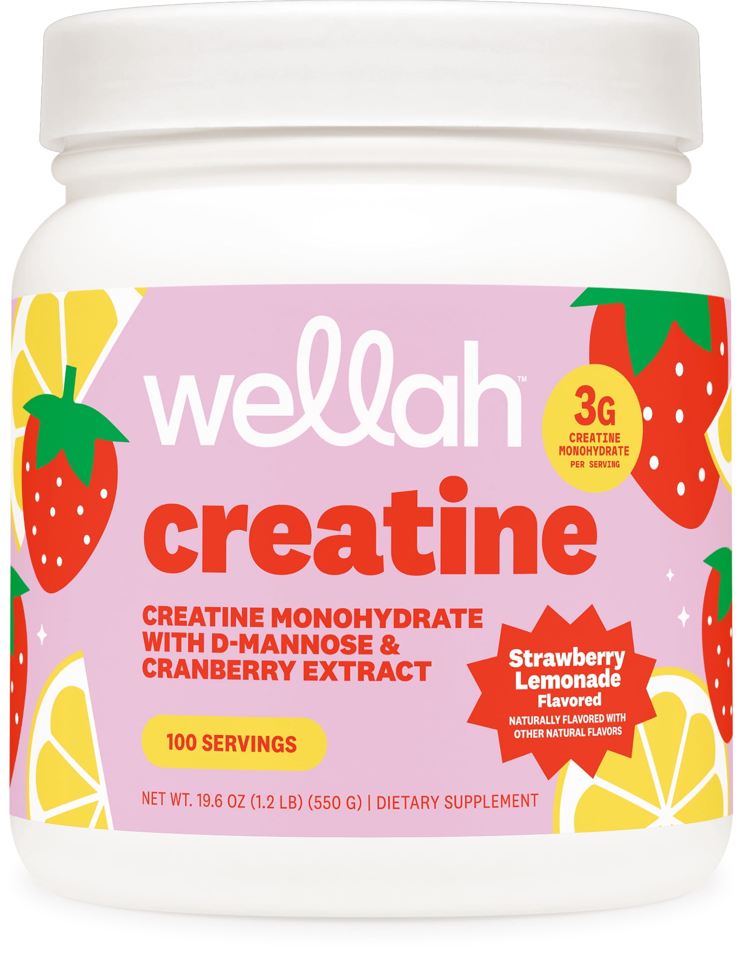 Wellah Pump-It-Up Creatine Monohydrate with Dandelion, Uva Ursi