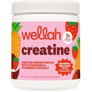 Wellah Creatine for Women 50 Servings, Strawberry Pina Colada - Creatine Monohydrate with Dandelion & Cranberry Extract