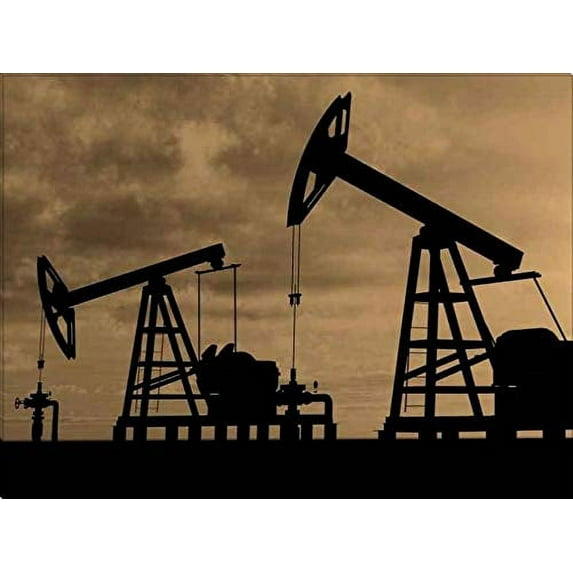 Pump Jack IV | Oil and Gas Art on Gallery Wrapped Canvas | 18L X 27W" Inches