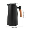thumbnail image 1 of Pump Pots and Thermal Carafes Insulated Kettle Home Use Press Kettle Double Glass Liner Handle Beechwood Strong Heat Preservation Press A Button Out of Water, 1 of 8