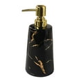 thumbnail image 1 of Pump Soap Dispenser Leakproof Marble Pattern Ceramic for Hotel Kitchen Home Black, 1 of 9