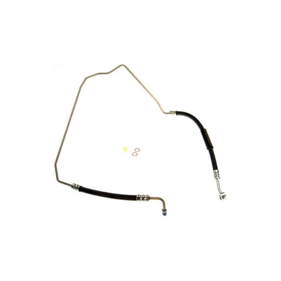 Pump To Gear Power Steering Pressure Line Hose Assembly - Compatible with 1986 - 1989 Nissan D21 RWD 2.4L 4-Cylinder GAS 1987 1988