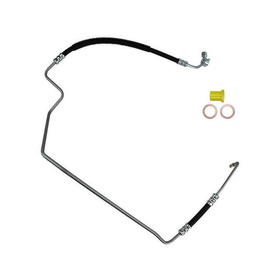 Pump To Gear Power Steering Pressure Line Hose Assembly - Compatible with 1999 - 2000 Nissan Frontier 3.3L V6 GAS