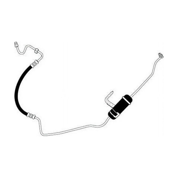 Pump To Gear Power Steering Pressure Line Hose Assembly - Compatible with 2002 - 2005 Mercury Sable 2003 2004