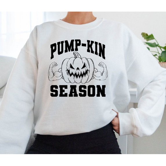 Pump-kin Season Sweatshirt, Funny Halloween Pumpkin Shirt, Autumn Party Sweatshirt