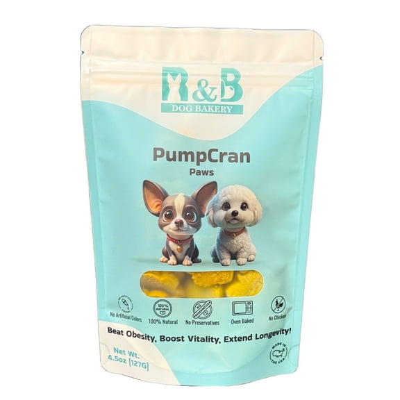 R&B Dog Bakery PumpCran Paws Treats for Dogs, 4.5 oz