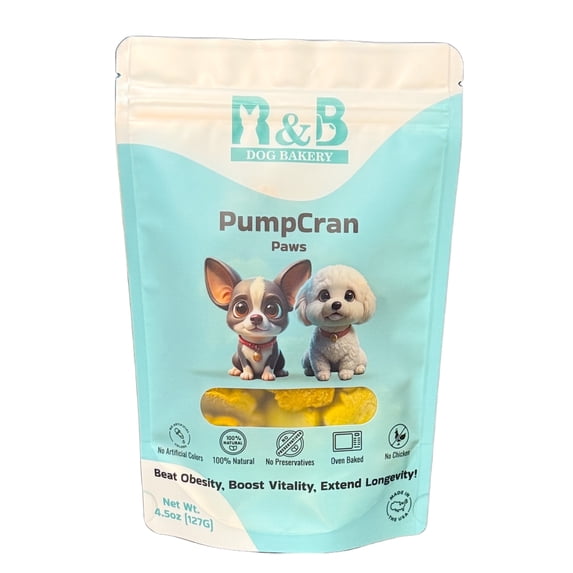 R&B Dog Bakery PumpCran Paws Treats for Dogs, 4.5 oz