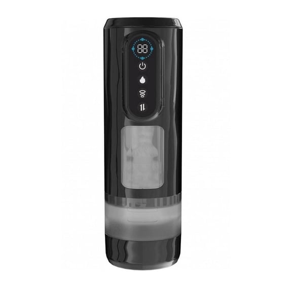 Pumped Sensurge Automatic Rechargeable Thrusting Vibrating Male Pump, Black