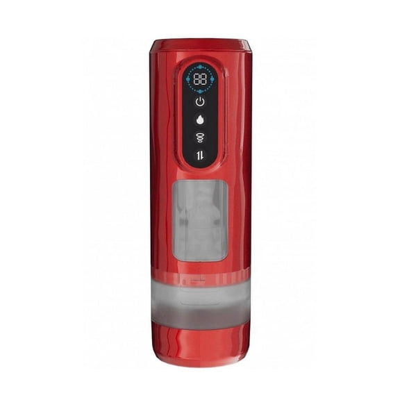 Pumped Sensurge Automatic Rechargeable Thrusting Vibrating Male Pump, Red