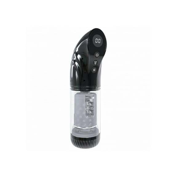 Pumped StrokeMate Rechargeable Multifunction Masturbator for Men, Black