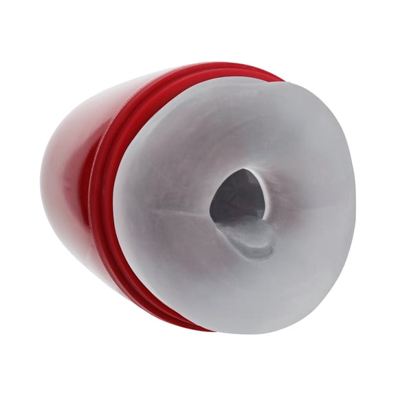 Pumped Vibrobator Negative Pressure Suction Vibration Rechargeable Masturbator for Men, Metallic Red