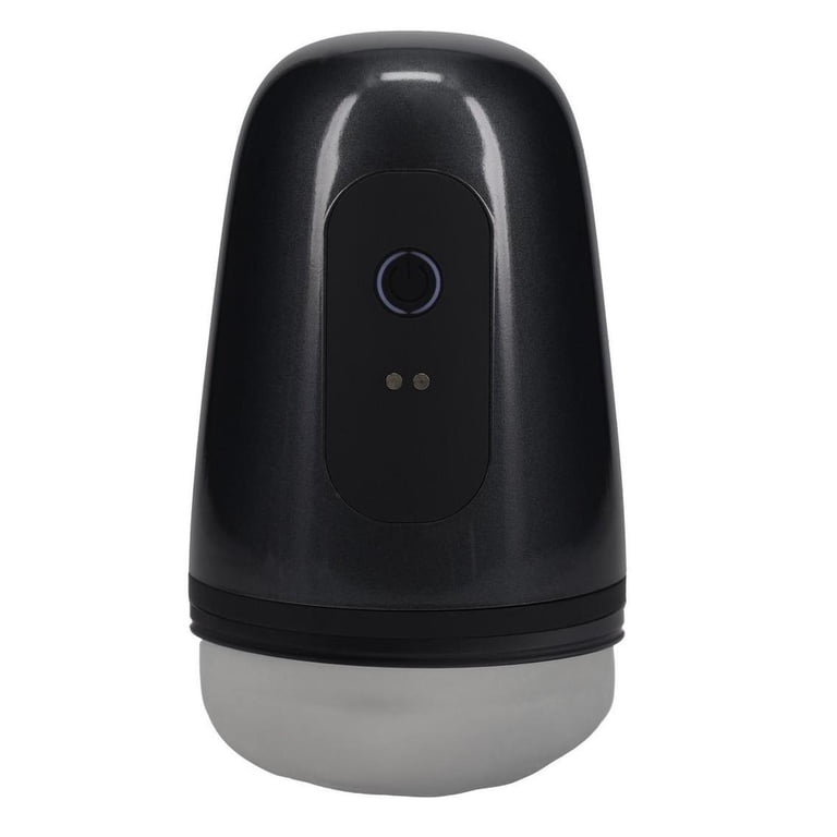 Pumped Vibrobator Pressure Suction 9 Function Vibrating Rechargeable  Masturbator for Men, Gun Metal
