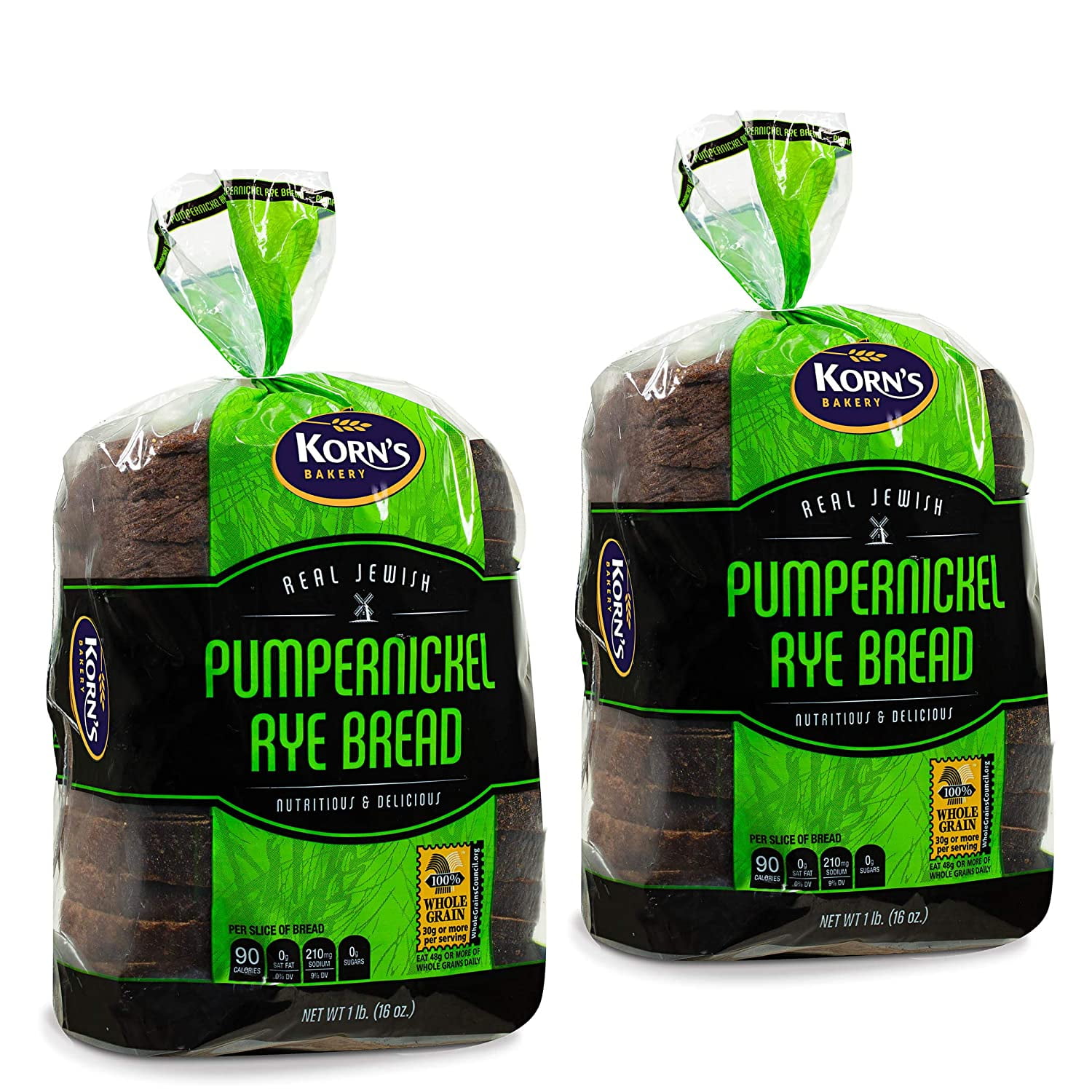 Pumpernickel Bread -2 Pack-16 oz Per Loaf | Delicious Sandwich Bread ...