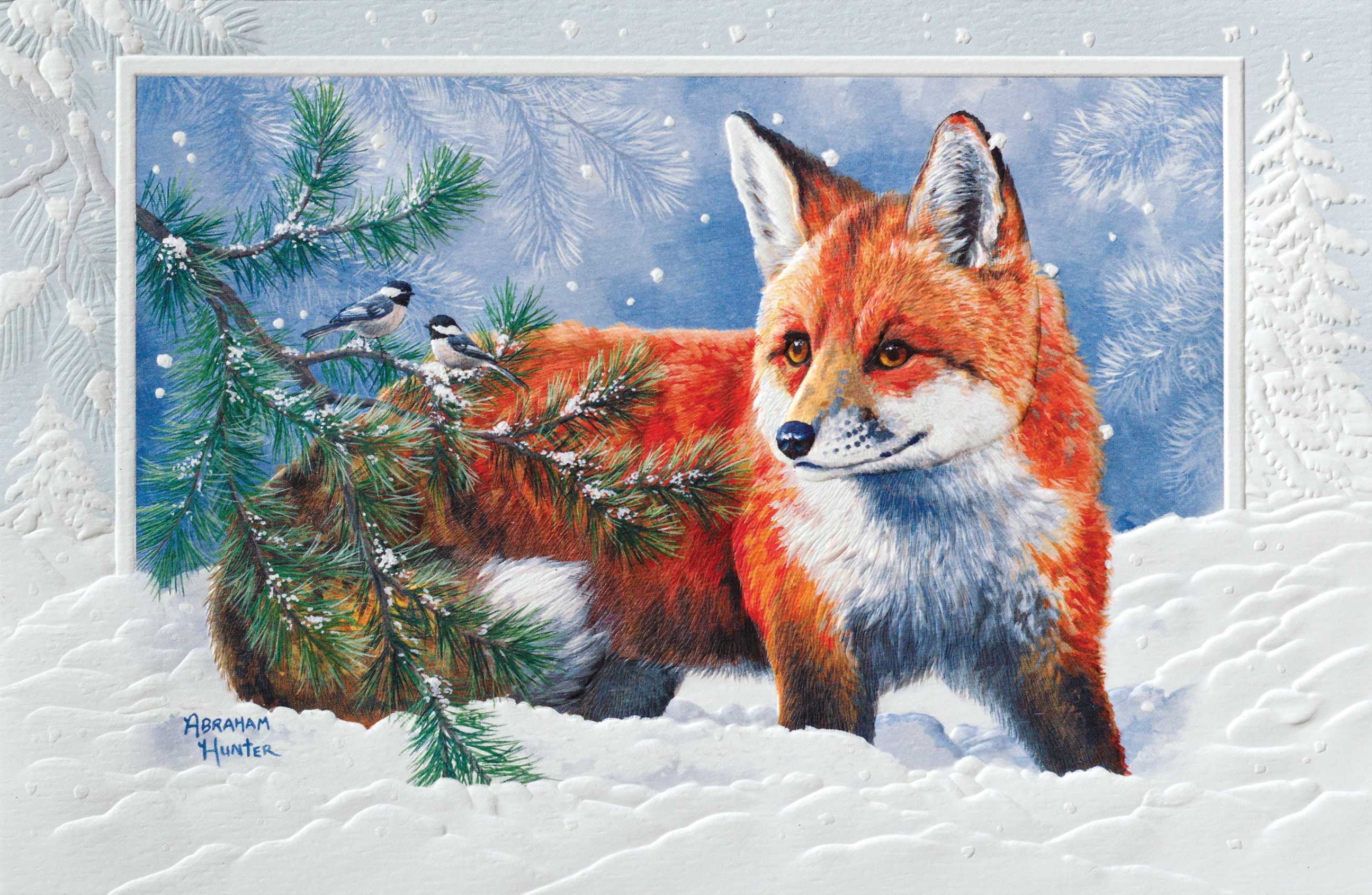 Pumpernickel Press Embossed Christmas Greeting Cards Boxed Set Snow