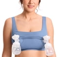 thumbnail image 1 of Pumping Bra Longline Square Neck Sleeveless Maternity Workout Tank Tops for Women, 1 of 5