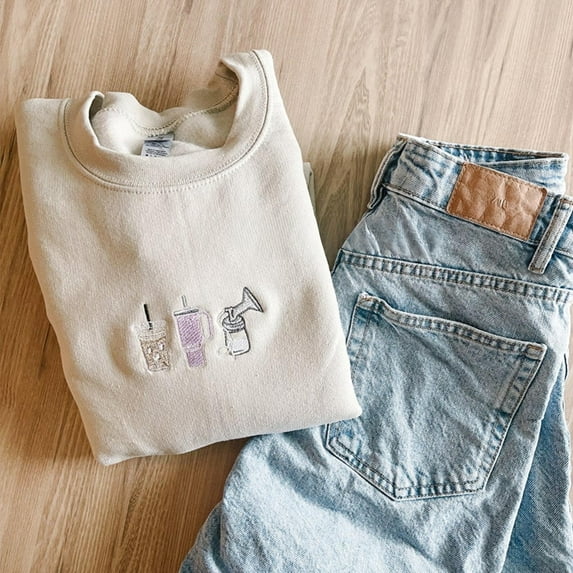 Pumping Mama Trio Embroidered Crewneck