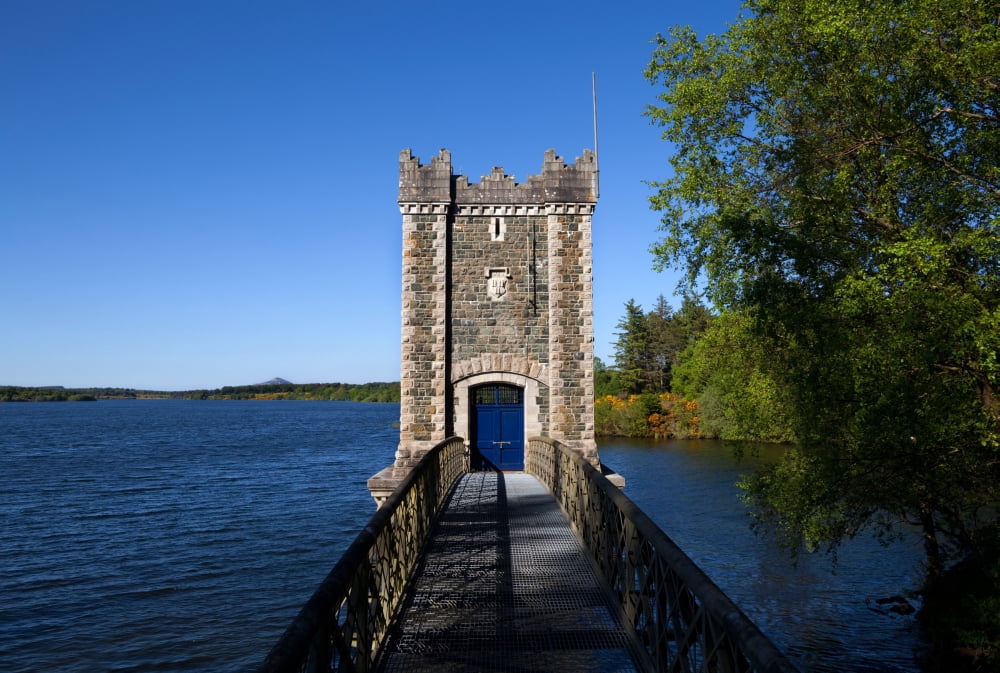 Pumping Tower Vartry Reservoir County Wicklow Ireland Canvas Art - Panoramic Images (36 x 12)