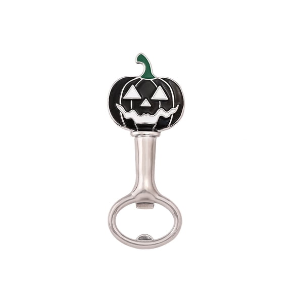 Pumpkin Alloy Bottle Opener, Cool Halloween Gift for Men Women & Bartender Favors, Manual Beverage Tool for Halloween Party Bar Decor (Black)