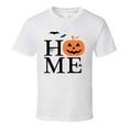 thumbnail image 1 of Pumpkin And Bats Home Halloween Tee Cool Fall T-shirt Holiday Novelty T Shirt, 1 of 1