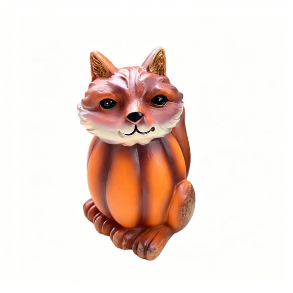 Pumpkin Animals Resin Figurines Fox And Turtle Pumpkin Body Sculptures For Yard Tabletop Porch Decor