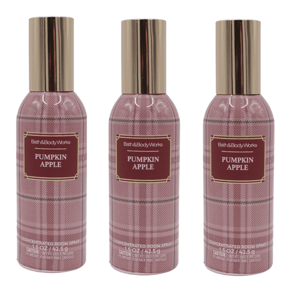 Pumpkin Apple Concentrated Room Spray by Bath & Body Works - Pack of 3 - New 2025 Packaging