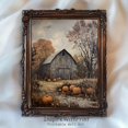Rustic Fall Thumbnail Pumpkin Barn Wall Art Print, Rustic Fall Decor - Walmart.com