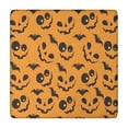 thumbnail image 1 of Pumpkin Bat Halloween Pattern Square Fitted Tablecloth with Elastic Edge,Square Table Cover,Washable Elastic Table Cover for Home Kitchen Party Decor 34"x34", 1 of 6