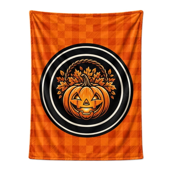 Pumpkin Blanket, Halloween Fall Theme Blanket, Cozy Decorative Throw Blanket for Sofa Couch Bed, Thanksgiving Home Decor Gift for Women Men 50x40