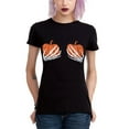 thumbnail image 1 of Pumpkin Boobs Skeleton Hands Junior Women's T-Shirt, 1 of 1