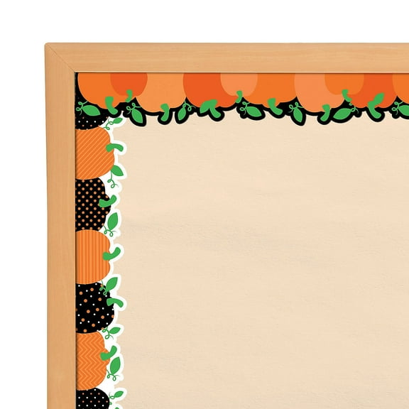 Pumpkin Bulletin Board Border - Educational - 12 Pieces