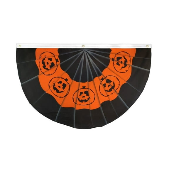 Halloween (Pumpkin) Bunting Flag 5x3ft Poly