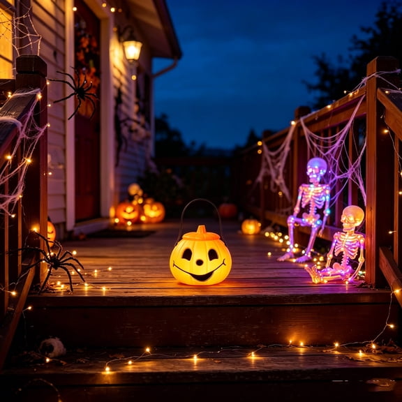 Pumpkin Candy Bucket With Lid and Handle, Smooth Edge and Sturdy Structure, Prevents Spills, Perfect for Kids Trick or Treat, Storage and Scene Decoration