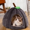 thumbnail image 1 of Pumpkin Cat Bed House, Semi Enclosed Warm Pet Cave Soft Cozy Sleeping Nest Anti Slip Bottom Secure Comfort Space, for Cats Small Dogs Indoor Sleeping Winter Use Home Rest, 1 of 7