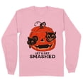 thumbnail image 1 of Pumpkin Cats Lets Get Smashed Long Sleeve Shirt Unisex Small Pink, 1 of 5