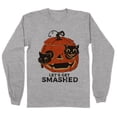 thumbnail image 1 of Pumpkin Cats Lets Get Smashed Long Sleeve Shirt Unisex X-Large Grey, 1 of 5