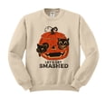 thumbnail image 1 of Pumpkin Cats Lets Get Smashed Sweatshirt Unisex Large Sand, 1 of 5