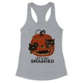 thumbnail image 1 of Pumpkin Cats Lets Get Smashed Tank Top Fitted Racerback Women's Small Heather Grey, 1 of 5