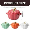 thumbnail image 1 of Pumpkin Ceramic Dutch Oven Pot With Lid For Soup Cooking, 1 of 9