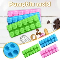 Pumpkin Chocolate Mold, Silicone Chocolate Mold 12 Cavity Autumn Candy Mold for Baking Cake Decoration Thanksgiving Muffin Cake Soap Candle Cookies
