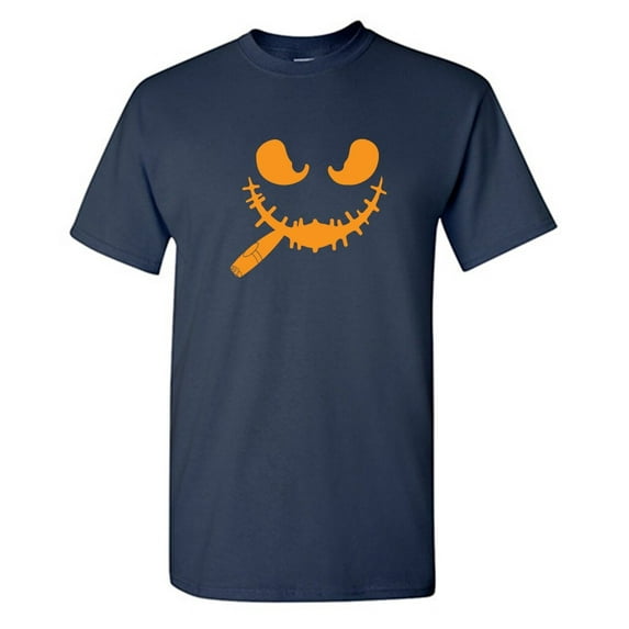 Pumpkin Cigar Sarcastic Humor Graphic Novelty Funny Tall T Shirt